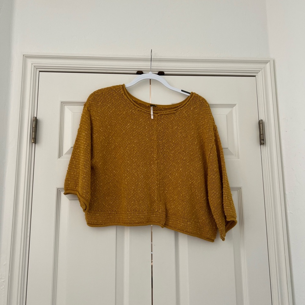 Yellow free people sweater